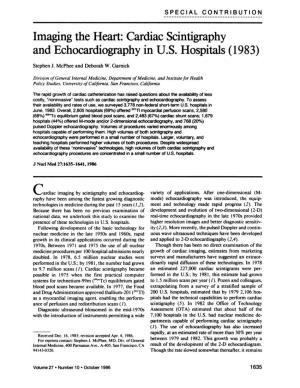 Cardiac Scintigraphy and Echocardiography in US Hospitals