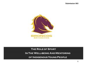 Brisbane Broncos Proposal