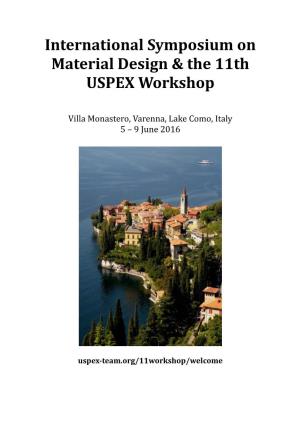 International Symposium on Material Design & the 11Th USPEX Workshop