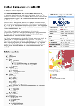 Fußballeuropameisterschaft 2016