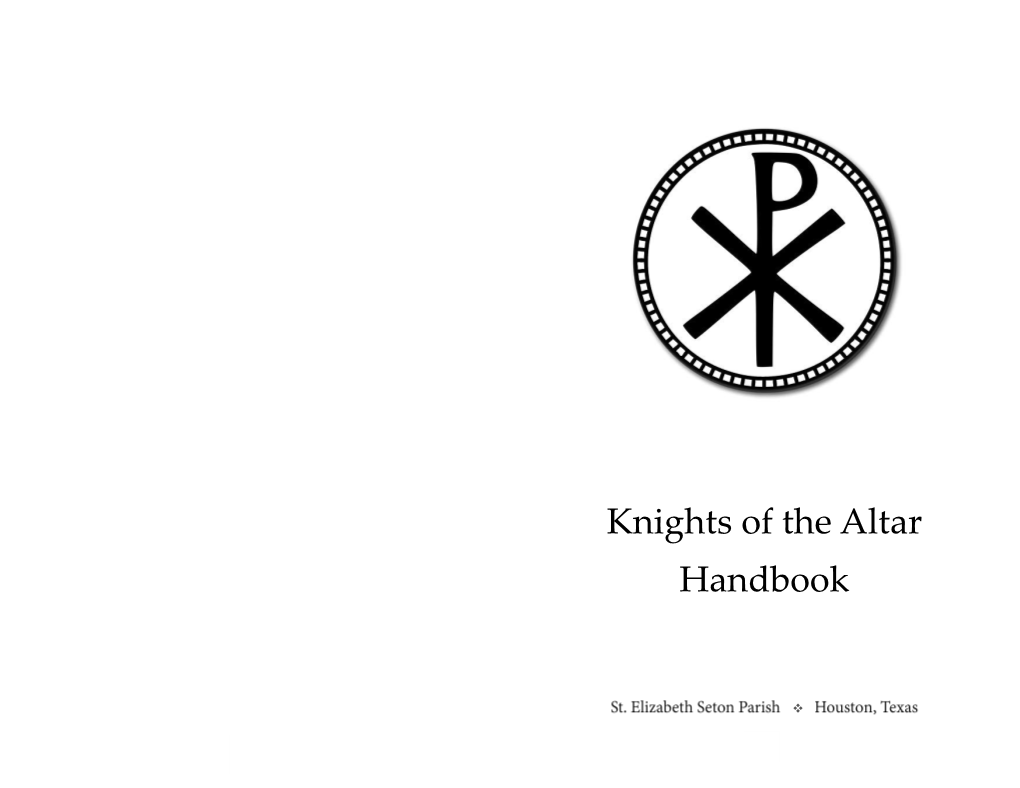 Knights of the Altar Handbook