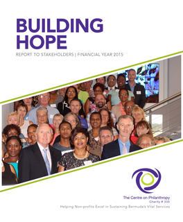 Building Hope Report to Stakeholders | Financial Year 2015