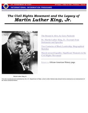 Civil Rights Movement and the Legacy of Martin Luther