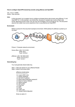 How to Configure Openvpn Shared Key Tunnels Using Pfsense and Openwrt