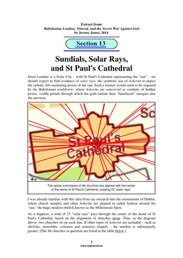 Sundials, Solar Rays, and St Paul's Cathedral