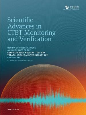 Scientific Advances in CTBT Monitoring and Verification
