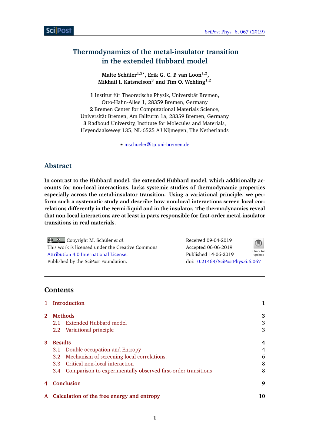 Thermodynamics of the Metal-Insulator Transition in the Extended Hubbard Model