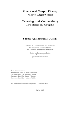 Structural Graph Theory Meets Algorithms: Covering And