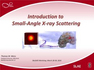 Introduction to Small-Angle X-Ray Scattering