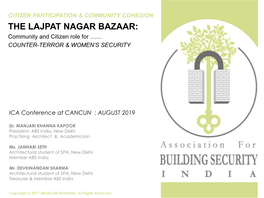 THE LAJPAT NAGAR BAZAAR: Community and Citizen Role for …… COUNTER-TERROR & WOMEN’S SECURITY