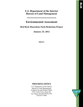 Environmental Assessment: Red Rock Hazardous Fuels Reduction Project