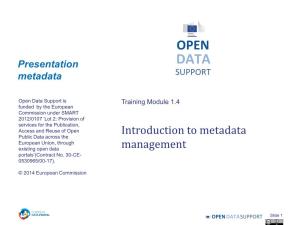 Introduction to Metadata Management