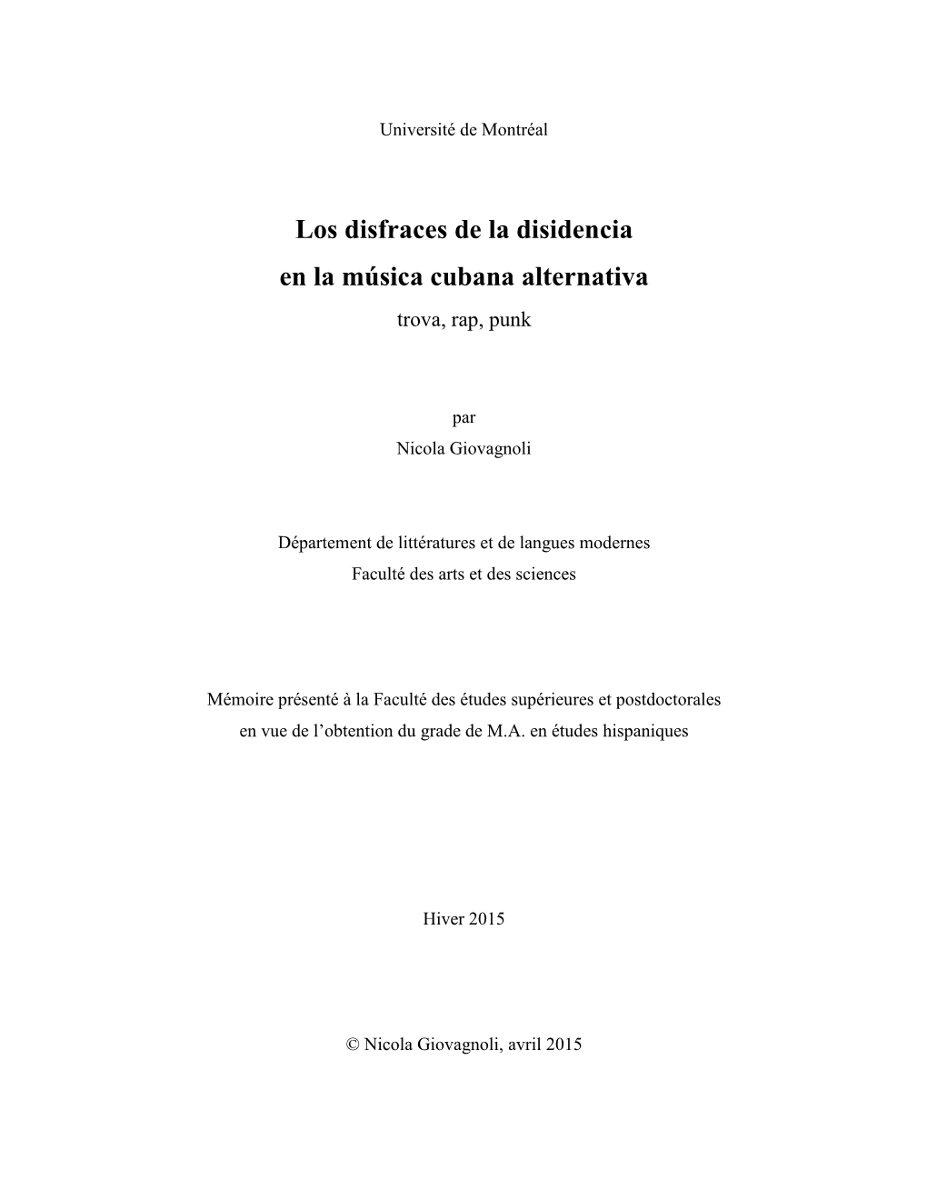 Los Disfraces De La Disidencia En La Música Cubana Alternativa