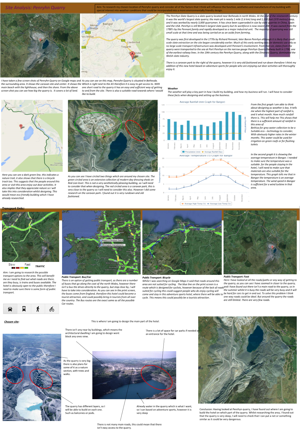 Site Analysis: Penryhn Quarry