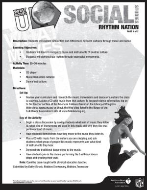RHYTHM NATION PAGE 1 of 2