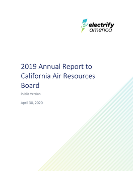 2019 Annual Report to California Air Resources Board Public Version