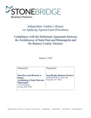 Independent Auditor's Report on Applying Agreed-Upon Procedures