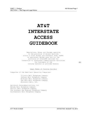 At&T Interstate Access Guidebook