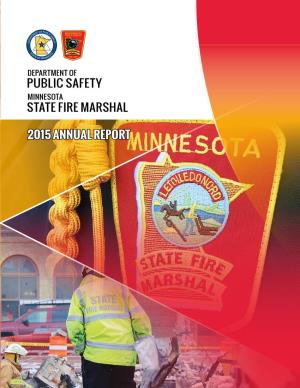 State Fire Marshal Public Safety 2015 Annual Report