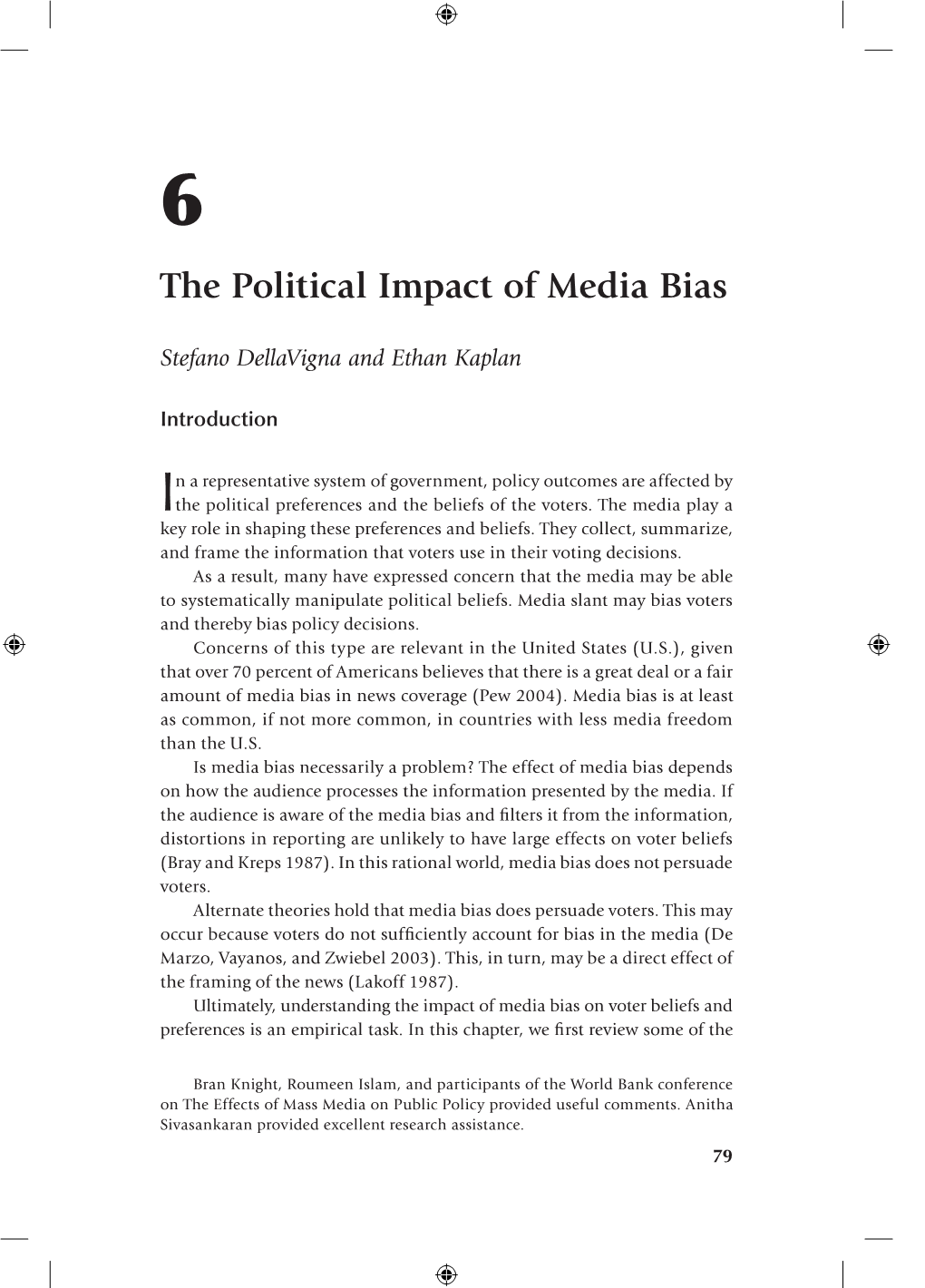 The Political Impact of Media Bias