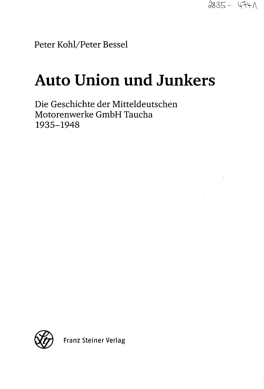Auto Union Und Junkers