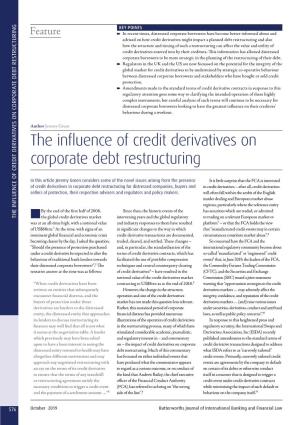 The Influence of Credit Derivatives on Corporate Debt Restructuring