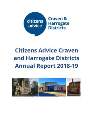 Citizens Advice Craven and Harrogate Districts Annual Report 2018-19