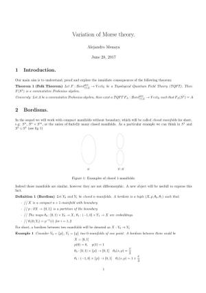 Variation of Morse Theory
