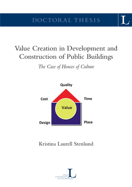 Value Creation in Development and Construction of Public Buildings