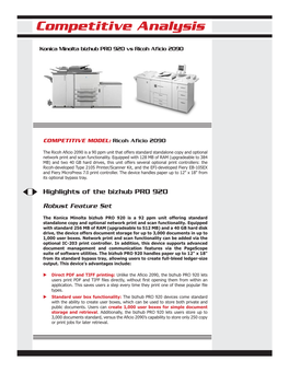 Kon Min Bhp 920 Vs. Ricoh 2090 CAR.Indd