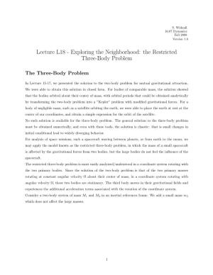 The Restricted Three-Body Problem