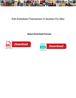 Edit Scheduled Transaction in Quicken for Mac