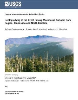 Geologic Map of the Great Smoky Mountains National Park Region, Tennessee and North Carolina