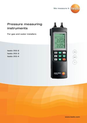Pressure Measuring Instruments