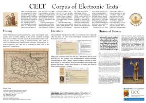 CELT Corpus of Electronic Texts CELT, Conceived by Profes- Irish History in Over 1,000 and Beyond, CELT’S Web- Ing