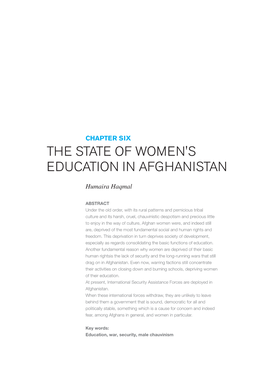 The State of Women's Education in Afghanistan