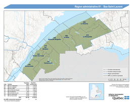 Région Administrative 01 : Bas-Saint-Laurent