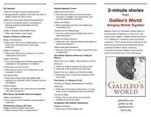 2-Minute Stories Galileo's World