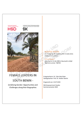 Female Leaders in South Benin