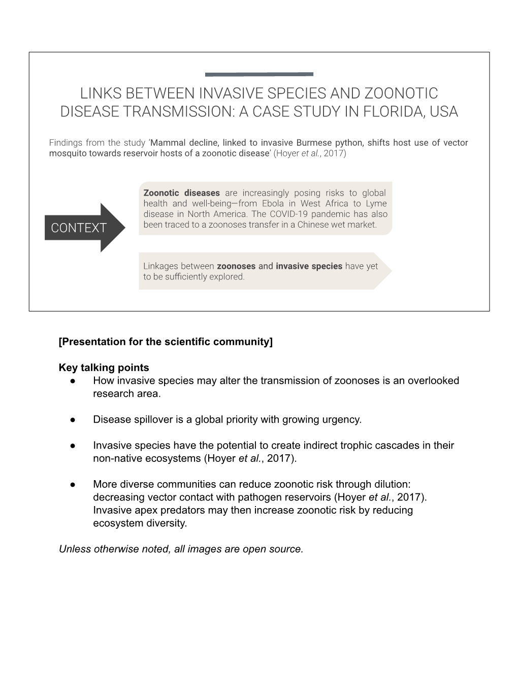 Links Between Invasive Species and Zoonotic Disease Transmission: a Case Study in Florida, Usa