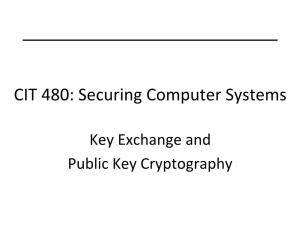 Key Exchange and Public Key Cryptography Topics