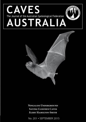 The Journal of the Australian Speleological Federation Ningaloo Underground Saving Cliefden Caves Elery Hamilton-Smith No