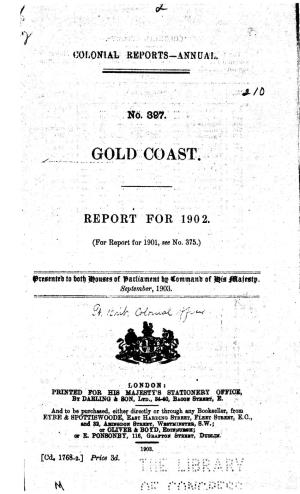 Annual Report of the Colonies, Gold Coast, 1902