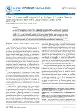 An Analysis of President Obama's Economic Stimulus Plan at The