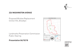 224 WASHINGTON AVENUE Proposed Window Replacement