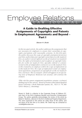 Employee Relations LAW JOURNAL