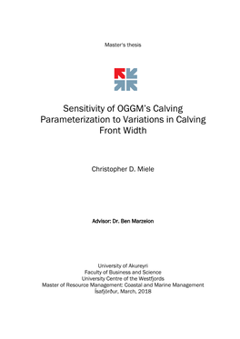 OGGM’S Calving Parameterization to Variations in Calving Front Width