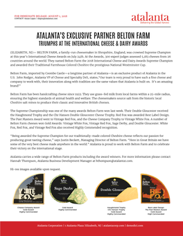 Atalanta's Exclusive Partner Belton Farm