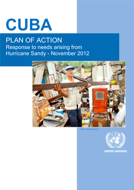 CUBA PLAN of ACTION Response to Needs Arising from Hurricane Sandy - November 2012
