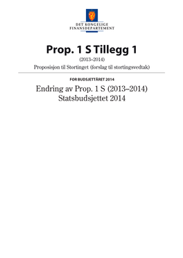 Prop. 1 S Tillegg 1 (2013–2014)